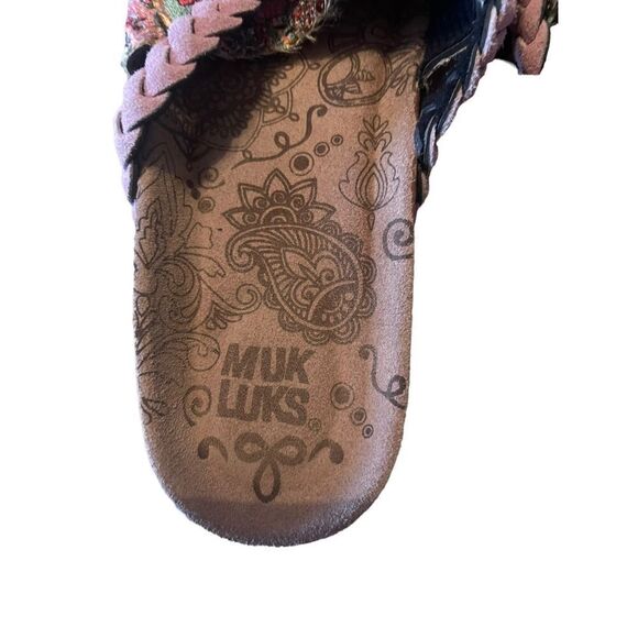 Muk Luks Womens Brown Memory Foam Slip-On Mule Beach Slider Summer Sandals Size - Picture 13 of 14